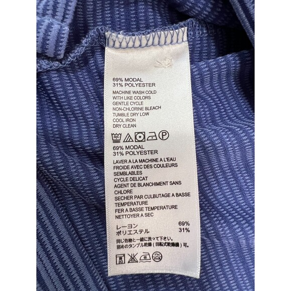 Tommy Bahama Men's Polo Shirt Blue Stripe Ribbed Modal Blend Size L Large - Picture 5 of 9